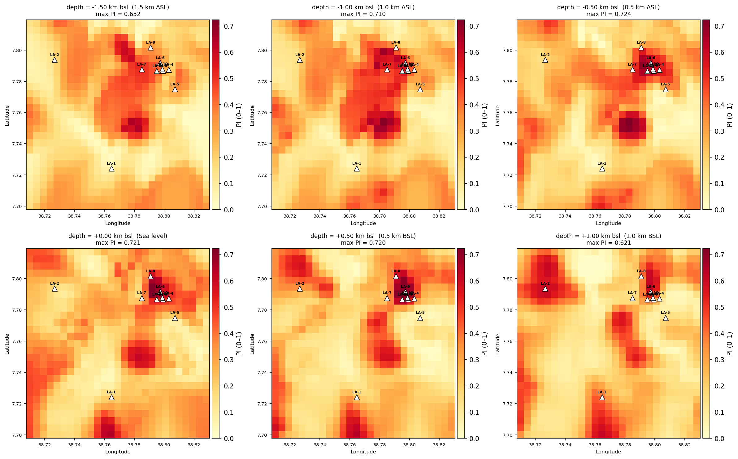 Seismic events in 3d space
